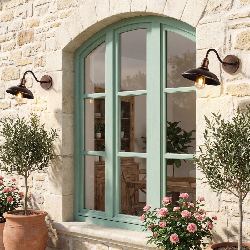 Arion Vintage Gooseneck Outdoor Wall Mounted Light