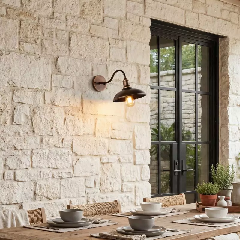 Arion Vintage Gooseneck Outdoor Wall Mounted Light