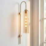 Kira Modern Bauhaus White Swing Arm Wall Light
