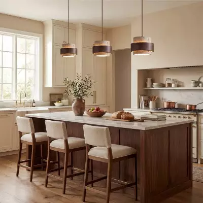 Timothy Wabi Sabi Cylindrical Travertine Pendant Light