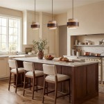 Timothy Wabi Sabi Cylindrical Travertine Pendant Light