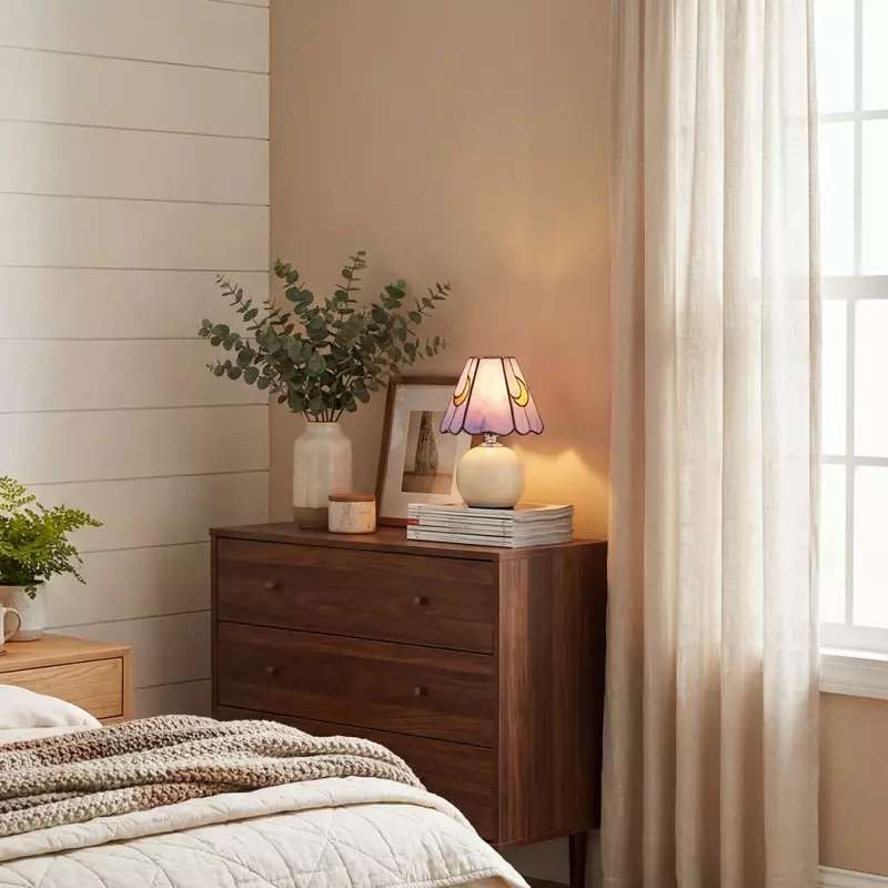 Eirwen Mini Tiffany Moon Bedside Lamp