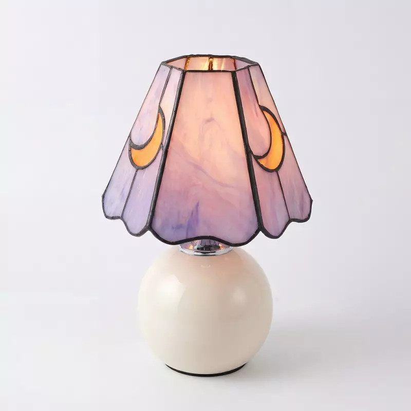 Eirwen Mini Tiffany Moon Bedside Lamp