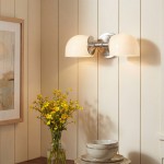 Valor Rustic Metal Double White Glass Wall Sconce