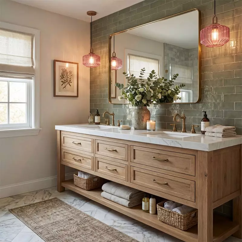 Ivan Vintage Handmade Striped Glass Pendant Light