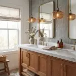 Ivan Vintage Handmade Striped Glass Pendant Light