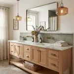 Ivan Vintage Handmade Striped Glass Pendant Light