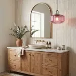 Ivan Vintage Handmade Striped Glass Pendant Light