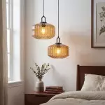 Ivan Vintage Handmade Striped Glass Pendant Light