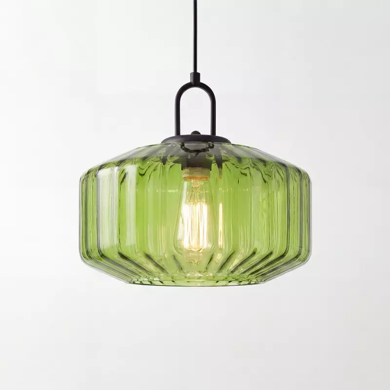Ivan Vintage Handmade Striped Glass Pendant Light
