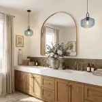 Ivan Vintage Handmade Striped Glass Pendant Light