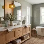 Ivan Vintage Handmade Striped Glass Pendant Light