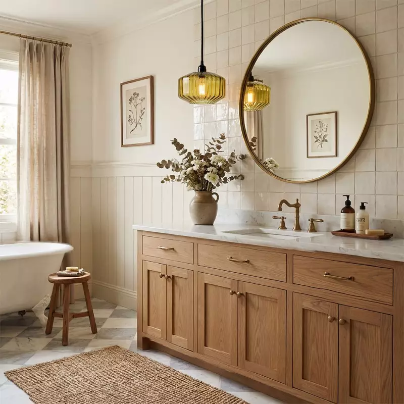 Ivan Vintage Handmade Striped Glass Pendant Light