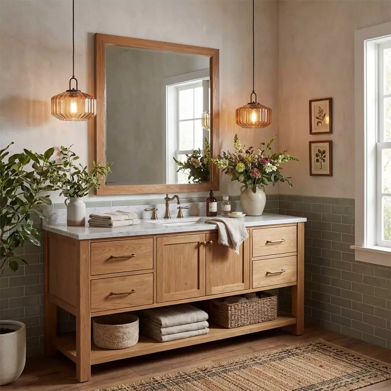 Ivan Vintage Handmade Striped Glass Pendant Light