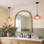 Ivan Vintage Handmade Striped Glass Pendant Light