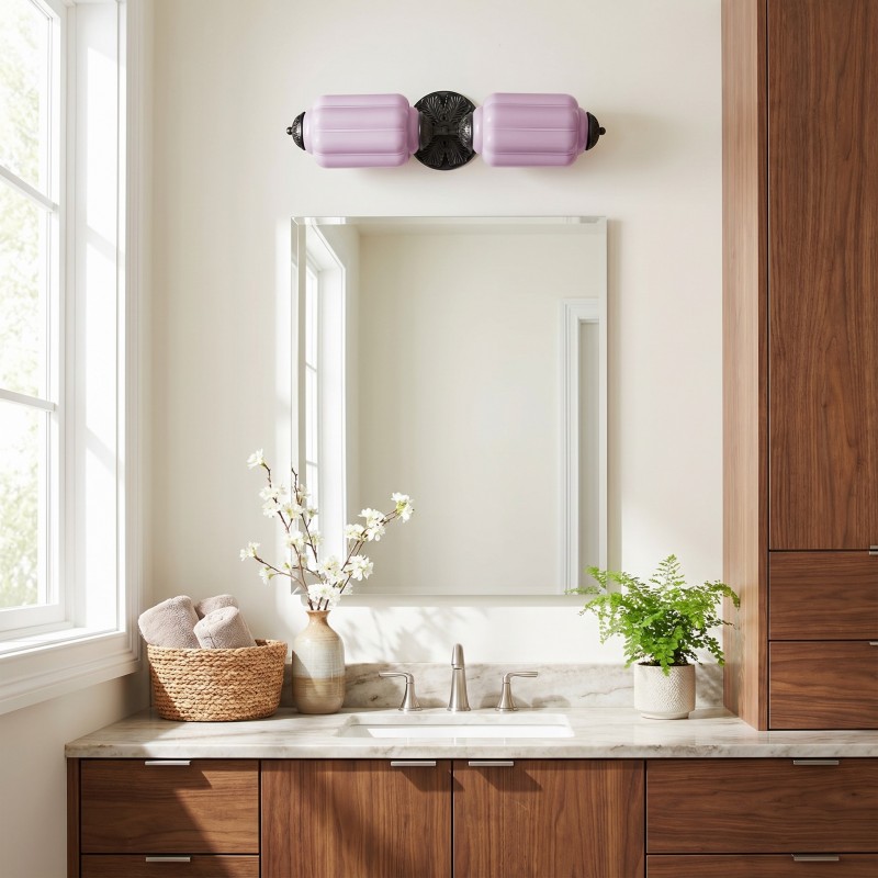 Hartnell Retro Colorful Art Deco Glass Eloise Wall Light