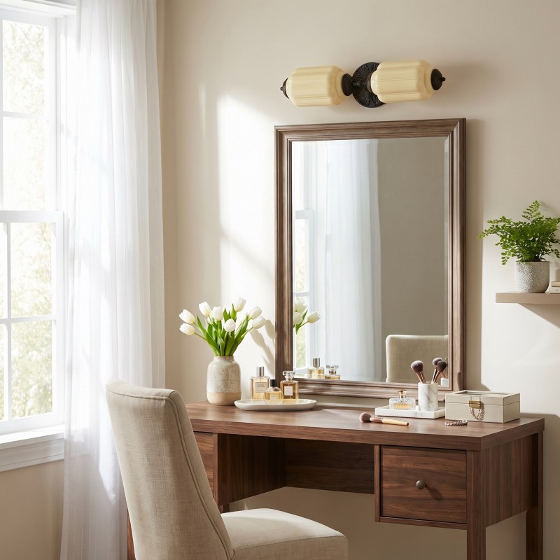 Hartnell Retro Colorful Art Deco Glass Eloise Wall Light