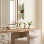 Cyrilith Vintage Art Deco Milk Glass Eloise Vanity Light