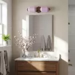 Cyrilith Vintage Art Deco Milk Glass Eloise Vanity Light