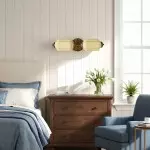 Cyrilith Vintage Art Deco Milk Glass Eloise Vanity Light