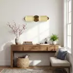 Cyrilith Vintage Art Deco Milk Glass Eloise Vanity Light