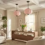 Vortan Antique Brass Green Glass Semi-Flush Mount Eloise Pendant Lamp