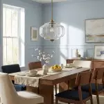 Vortan Antique Brass Green Glass Semi-Flush Mount Eloise Pendant Lamp