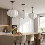 Vortan Antique Brass Green Glass Semi-Flush Mount Eloise Pendant Lamp