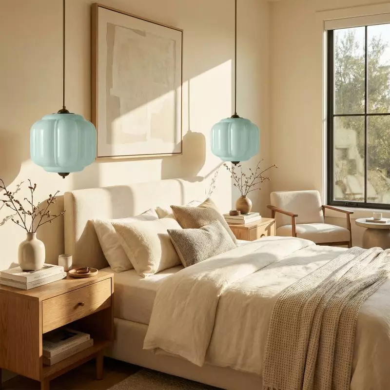 Cyrilith Vintage Milk Glass Oiled Brass Eloise Pendant light