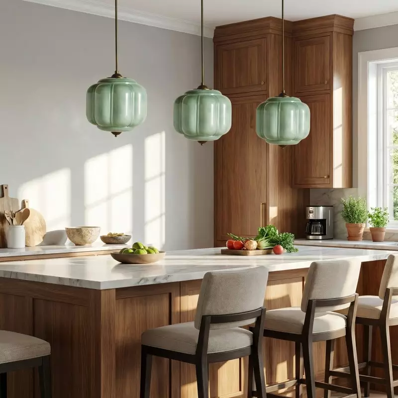 Cyrilith Vintage Milk Glass Oiled Brass Eloise Pendant light