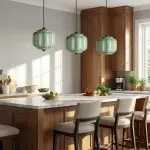 Cyrilith Vintage Milk Glass Oiled Brass Eloise Pendant light