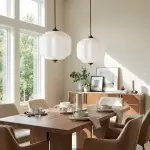 Cyrilith Vintage Milk Glass Oiled Brass Eloise Pendant light