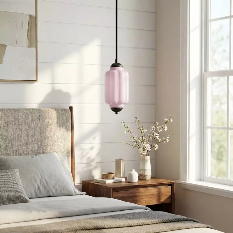 Cyrilith Farmhouse Pumpkin Glass Eloise Pendant Light