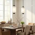 Cyrilith Farmhouse Pumpkin Glass Eloise Pendant Light