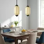 Cyrilith Farmhouse Pumpkin Glass Eloise Pendant Light