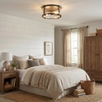 Gillen Vintage Ribbed Glass Drum Flush Mount Ceiling Light