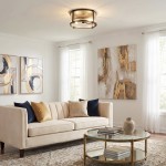 Gillen Vintage Ribbed Glass Drum Flush Mount Ceiling Light