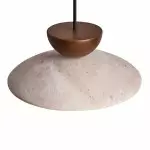 Tilda Modern Wabi-Sabi Travertine Dome Pendant Light