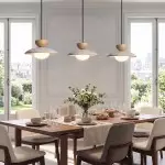 Tilda Modern Wabi-Sabi Travertine Dome Pendant Light