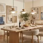 Tilda Modern Wabi-Sabi Travertine Dome Pendant Light