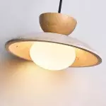 Tilda Modern Wabi-Sabi Travertine Dome Pendant Light