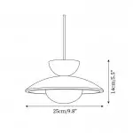 Tilda Modern Wabi-Sabi Travertine Dome Pendant Light