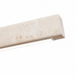 Umberto Minimalist Travertine Linear Pendant Light