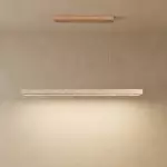 Umberto Minimalist Travertine Linear Pendant Light