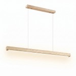 Umberto Minimalist Travertine Linear Pendant Light