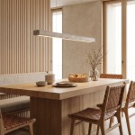 Umberto Minimalist Travertine Linear Pendant Light