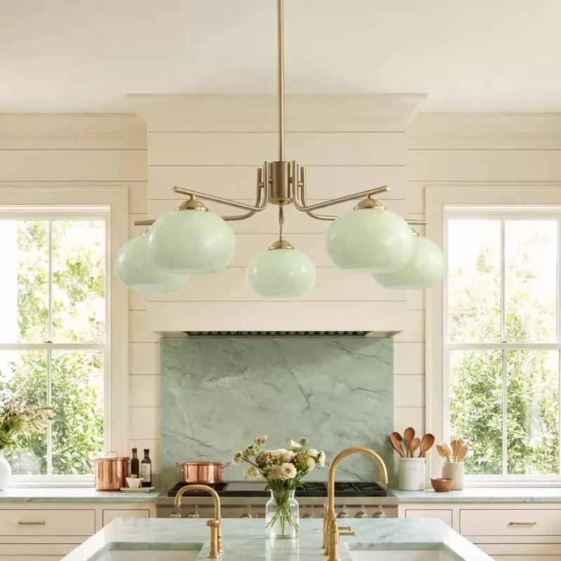 Kairox Mid Century Bauhaus Large Glass Globe Sputnik Chandelier