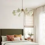 Kairox Mid Century Bauhaus Large Glass Globe Sputnik Chandelier