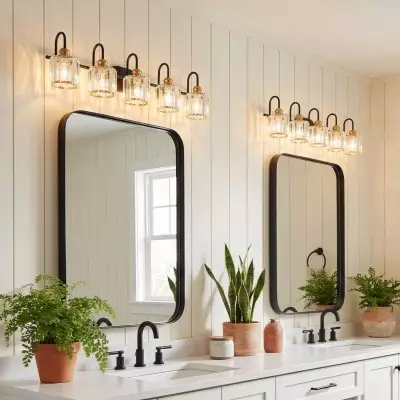 Naeris Modern Square Crystal Wall Sconce