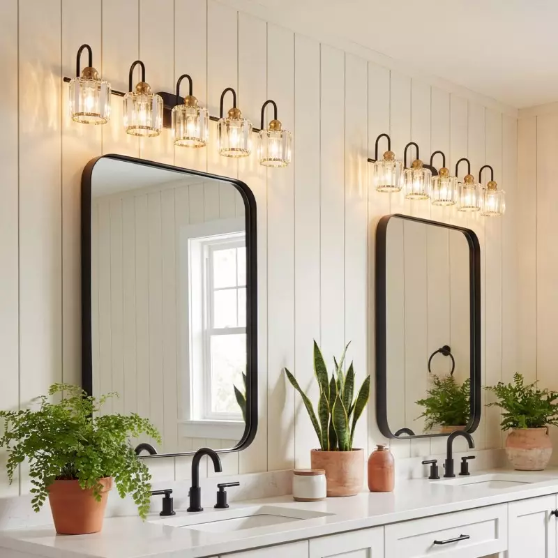 Naeris Modern Square Crystal Wall Sconce